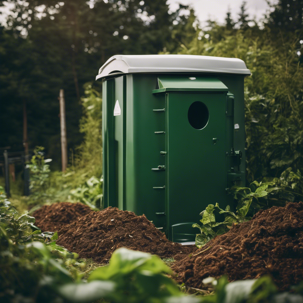 An image showcasing the challenges and dilemmas of composting toilets