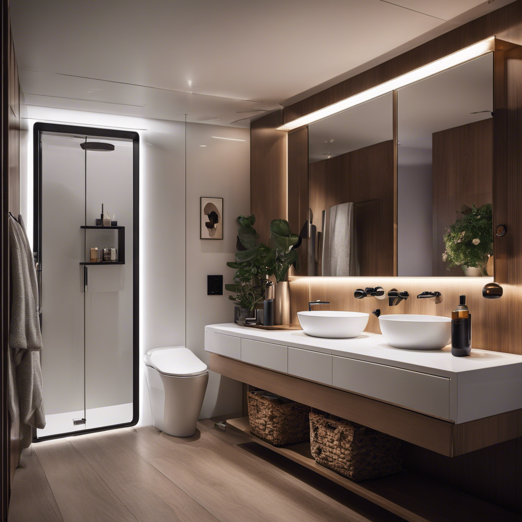 An image capturing a cleverly designed bathroom on wheels