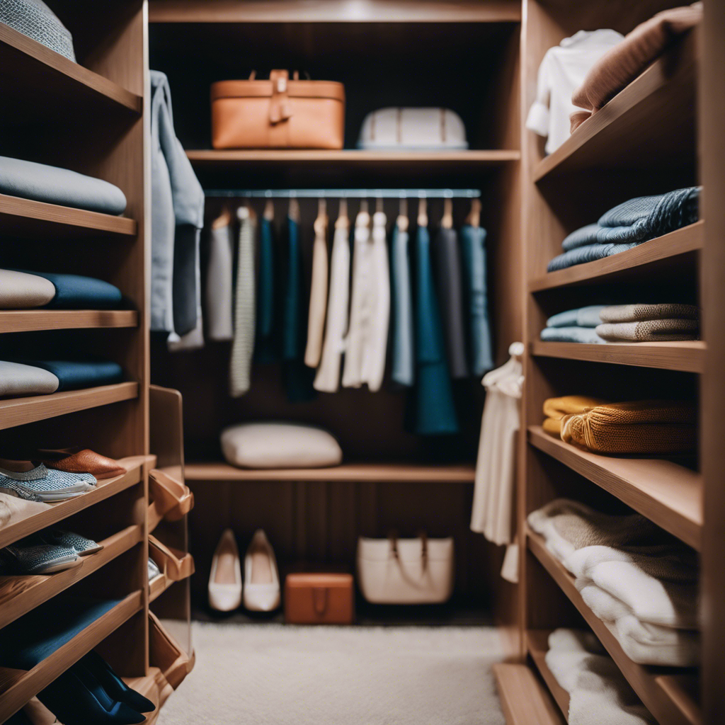 An image capturing the joy of a transformed closet, with neatly organized clothing in a capsule wardrobe