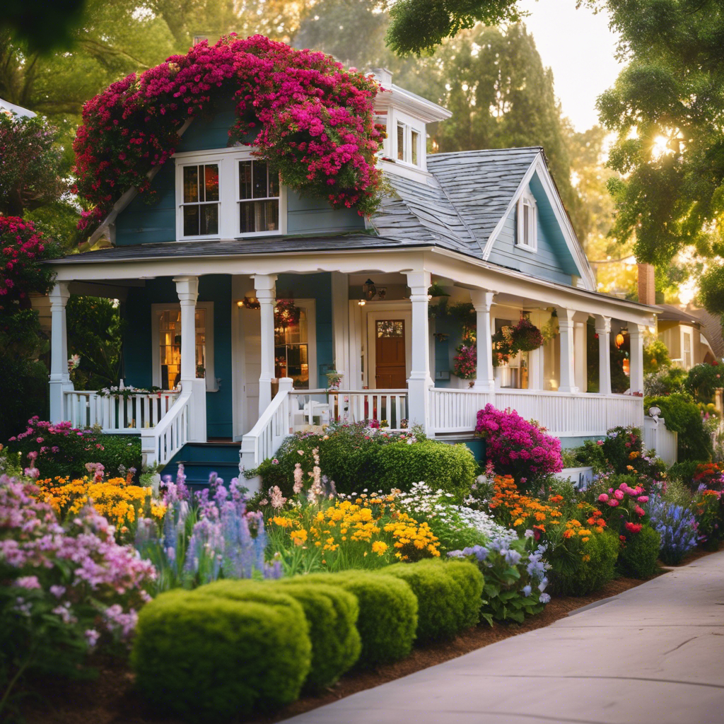  an image capturing the enchanting allure of small, cozy houses nestled in a pocket neighborhood