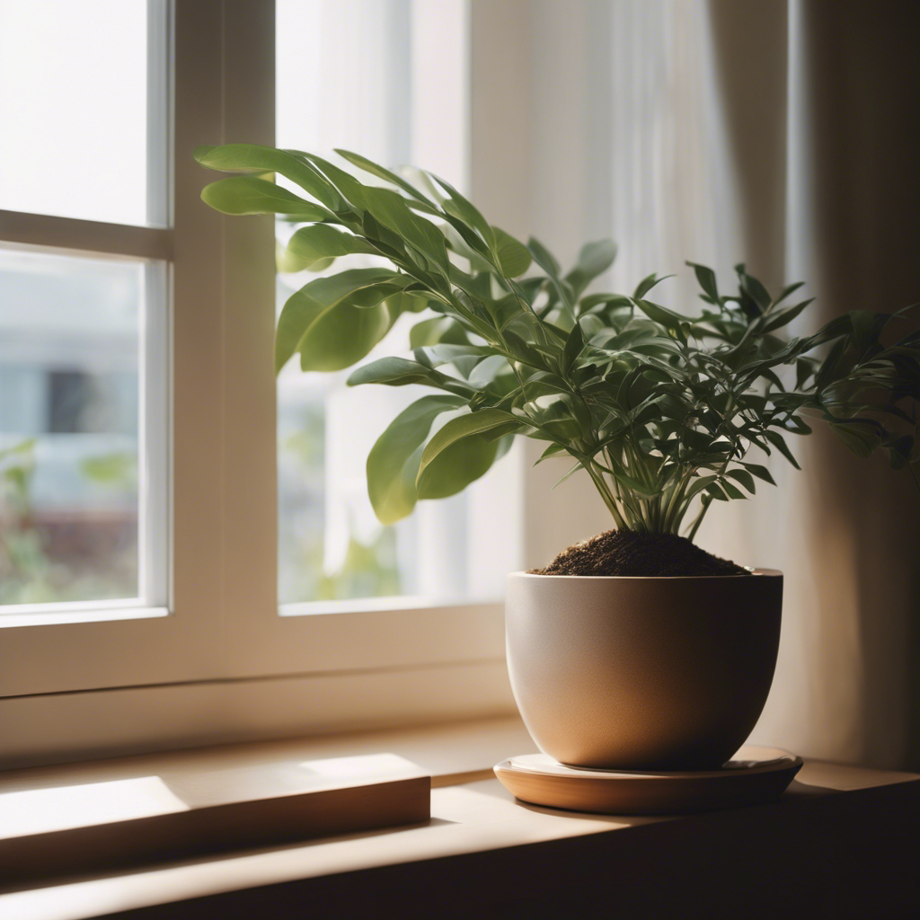 An image featuring a serene, clutter-free room with soft, natural light streaming through open windows