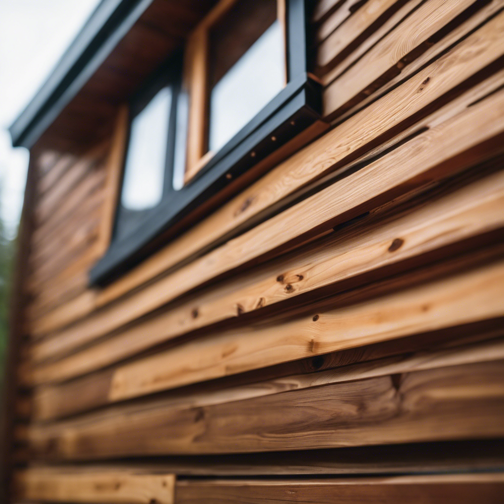An image that captures the essence of moisture regulation in wooden tiny house walls