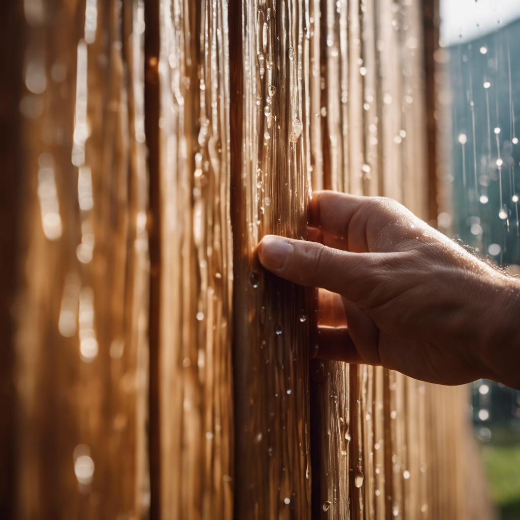 An image capturing the essence of moisture balance in wooden tiny house walls