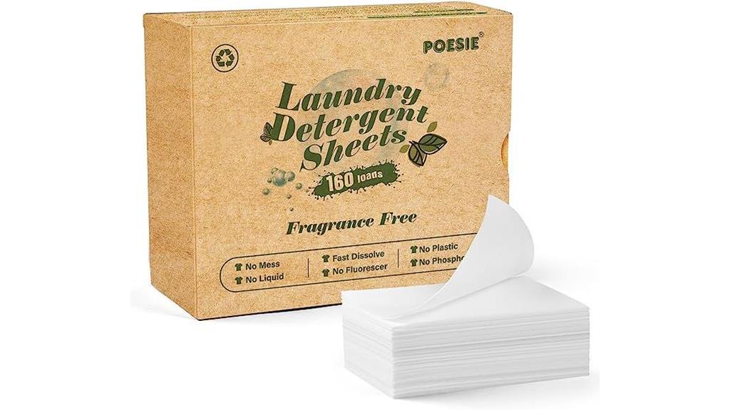 poesie fragrance free laundry detergent sheets