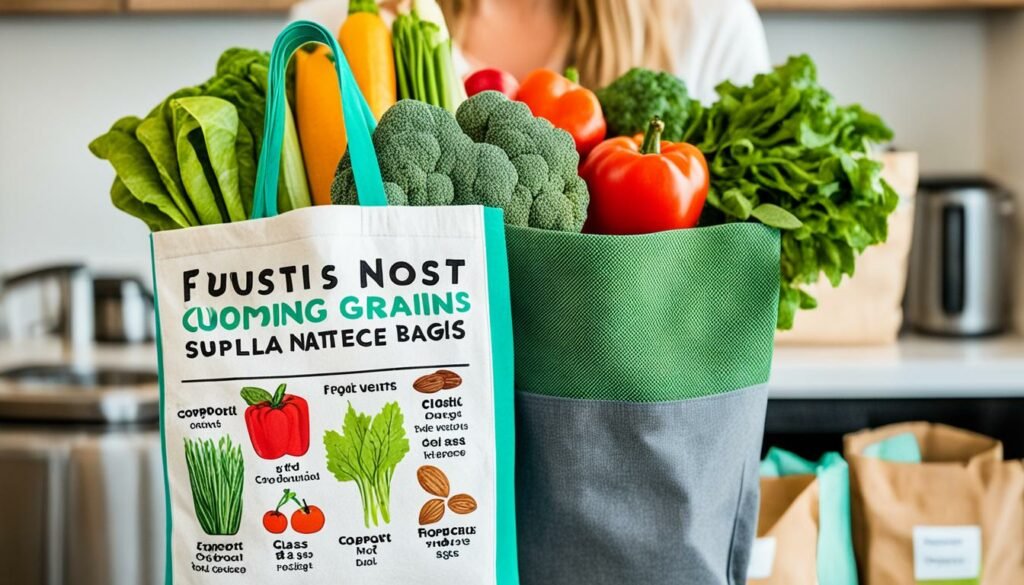 Sustainable shopping list for zero waste shopping